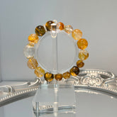 Clear Quartz Yellow Jasper Tiger's Eye Crystal Bracelet - Energy & Good Fortune